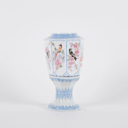 A Chinese Thin-Clay Famille Rose 'Monkey' Lamp