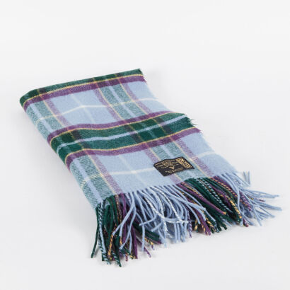 A Vintage Manx Tartan Blanket By Laxey Woollen Mills Isle of Man