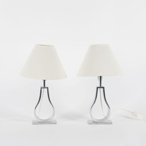 A Set Of Vintage Ikea Klabb Aluminium Table Lamps