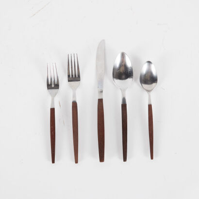 A Vintage Japanese 69 Piece Cutlery Set By Epic