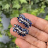 Estate, 14ct White Gold, Sapphire and Diamond Earrings - 2