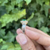 18ct White Gold, .85ct Emerald and Diamond Ring - 6