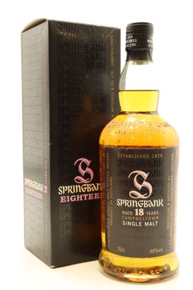 (1) Springbank 18 Year Old Single Malt Scotch Whisky, 46% ABV (Old Edition)