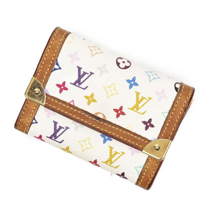 Louis Vuitton x Takashi Murakami Multicolore Porte-Monnaie Plat Wallet