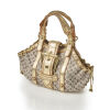 Louis Vuitton Gold Leather Khaki Monogram Mini Lin Theda Bag