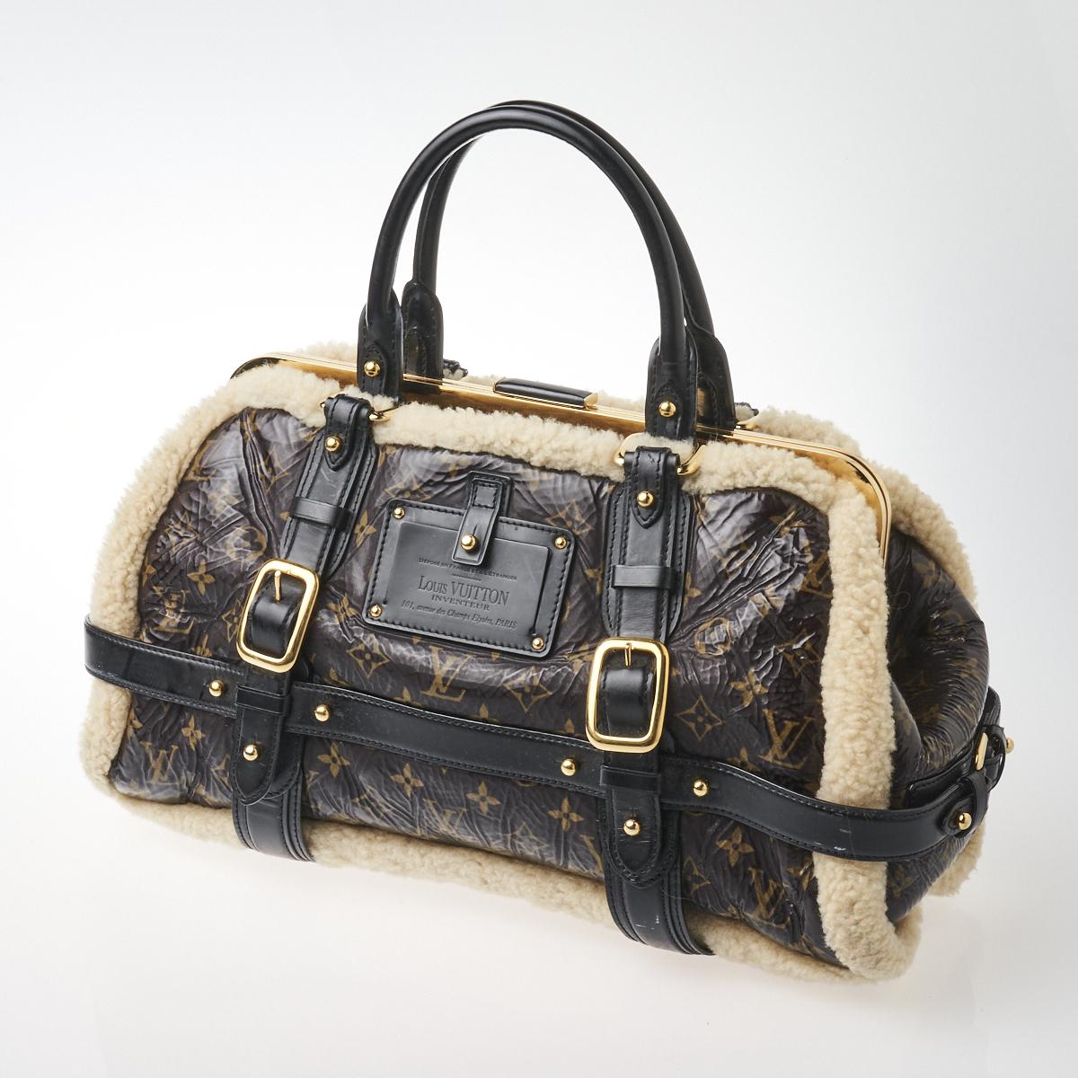 Louis Vuitton 2007 Limited Edition Shearling Storm Bag For Sale at