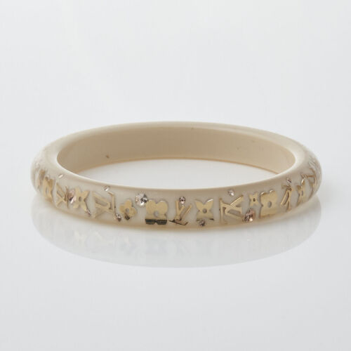 Louis Vuitton Cream Monogram Inclusion Bangle