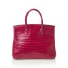 Herm&egrave;s Fuchsia Crocodile Porosus Birkin 30 - 3