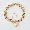 10ct Gold Traditional Heart Padlock Bracelet