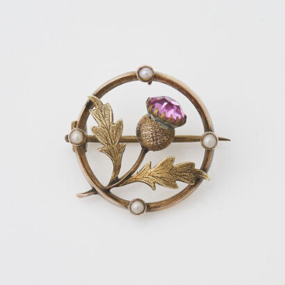 9ct Yellow Gold Vintage Brooch