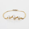 9ct Yellow Gold Pearl and Diamond Bracelet