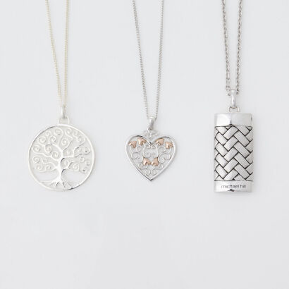 A Collection of Silver Necklaces