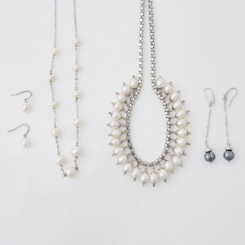 A Collection of Pearl and Sterling Silver Items