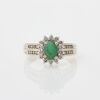 14ct Yellow/White Gold Emerald & Diamond Ring