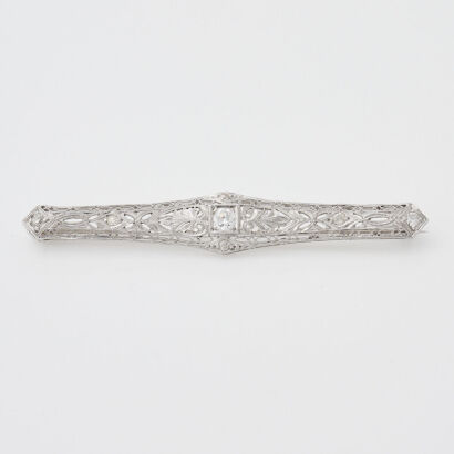 Platinum Diamond Brooch