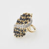 14ct Sapphire & Diamond Cluster Ring - 2