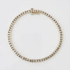 10ct Yellow Gold Diamond Tennis Bracelet