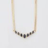 14ct Yellow Gold Sapphire & Diamond Necklace