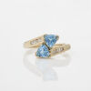 10ct Yellow Gold Diamond & Topaz Ring