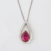 18ct Red Spinel and Diamond Necklace