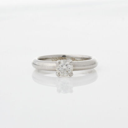 Angela Daniel's Platinum Diamond Solitaire