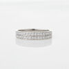 18ct White Gold Double Row Diamond Band