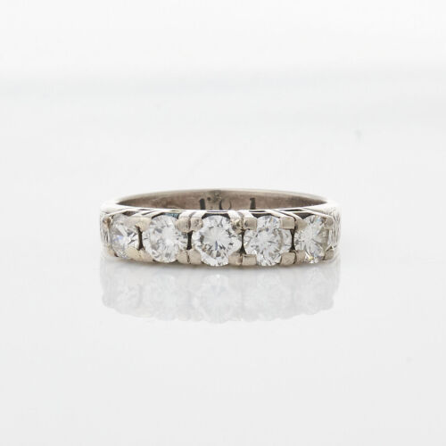 18ct White Gold, Five Stone Diamond Ring, TDW 1.00ct