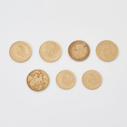 Gold Coin Collection, containing 7 coins