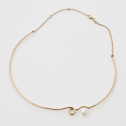 9ct Yellow Gold, Meadowlark Pearl Choker