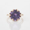 18ct Rose Gold Briolette Amethyst and Diamond Ring