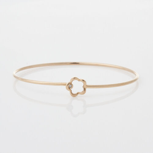 18ct Rose Gold Flower Diamond Bracelet