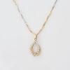 18ct Tri gold Cubic Zirconia Necklace