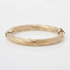 9ct Yellow Gold Twisted patterned Oval Hollow Bangle