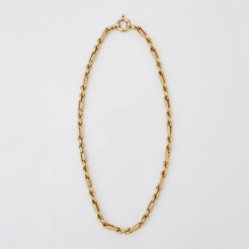 18ct Yellow Gold Fancy Hollow Link Necklace