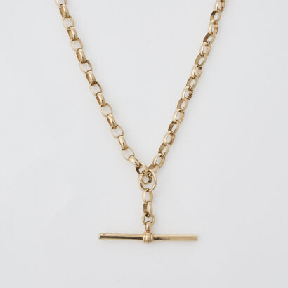 9ct Yellow Gold Fob Style Chain