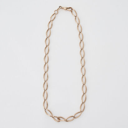 9ct Rose Gold Vintage Fob Chain