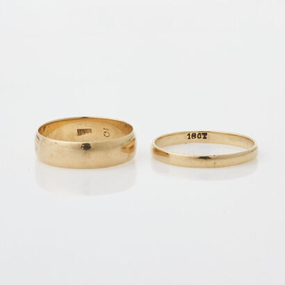 Two 18ct Yellow Gold Rings