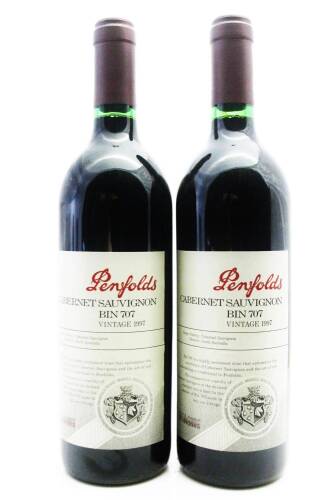 (2) 1997 Penfolds Bin 707 Cabernet Sauvignon