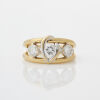 18ct Yellow/White Gold Three Stone Diamond Ring