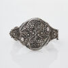 Silver Filligree Snap Bangle