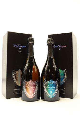 (1) 2005 & 2009 Dom Perignon Limited Edition by Tokujin Yoshioka Brut Collection, Champagne, Rose & Brut, two bottles sold as one lot