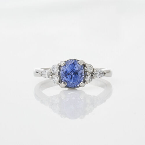 Platinum Sapphire and Diamond Dress Ring