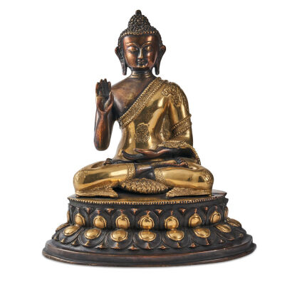 A Late-19th Century to Early-20th Century Chinese Bronze Buddha