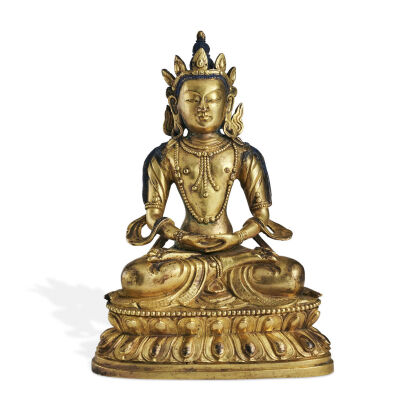 A Chinese Gilt Bronze Buddha