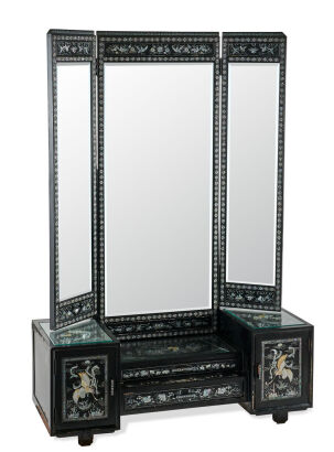 A Dressing Table with Large Foldable Mirrors