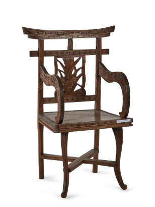 An Early-20th Century Japanese Altar Style Chair