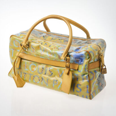 Louis Vuitton Yellow Monogram Pulp Line Weekender Bag