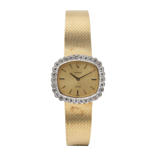 A Yellow Gold Rolex Orchid Wristwatch