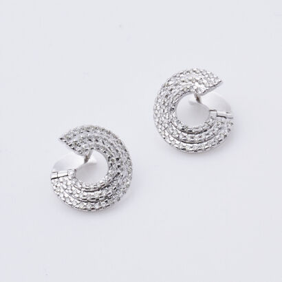 14ct White Gold, Diamond Earrings of .50cts TDW