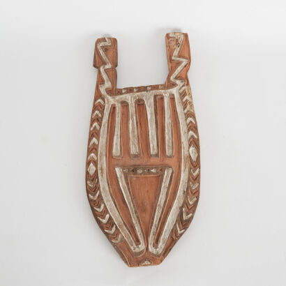 An Asmat Archer's Shield, Papua New Guinea